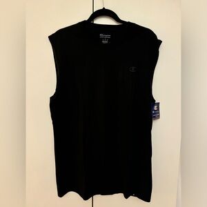 NWT Champion Men's Muscle T-Shirt Black Large